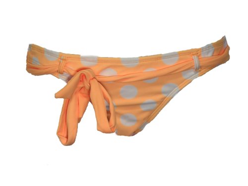 Surfside Sun Yellow Polka Dot Swimsuit-Bottoms w/Tie Belt S