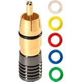 10 Pack of RG-6 RCA Compression Connector - RG-6 RCA Quad Shield