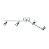 Trio-Leuchten 820510405 Power-LED-Balken 4 Spots � 3x1W GU10 mit Gelenk L: max. 85cm alufarbig/chrom