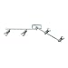 Trio-Leuchten 820510405 Power-LED-Balken 4 Spots � 3x1W GU10 mit Gelenk L: max. 85cm alufarbig/chrom
