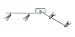 Trio-Leuchten 820510405 Power-LED-Balken 4 Spots &aacute; 3x1W GU10 mit Gelenk L: max. 85cm alufarbig/chrom