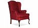 Queen Anne Style Wing Back Chair, With Pop Out Seat, Customers Own Material Upholstery, 1EA