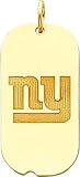 14K Gold NFL New York Giants Logo Dog Tag Charm