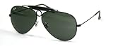 Ray Ban Rb3138 Shooter Black Frame/Grey Lens Metal Sunglasses, 58mm