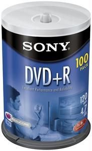 Sony - 16x DVD+R Media - 100pk spindle