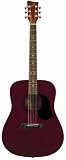 First Act MG431 41 Designer Acoustic Steel String Guitar with Trans Burgundy Finish