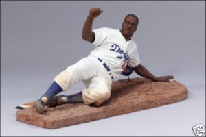 **Possible Opener, Outer Plastic Blister Package Damaged ** Jackie Robinson Dodgers Blue Letters Blue Hat Uniform McFarlane MLB Cooperstown Collection Series 3
