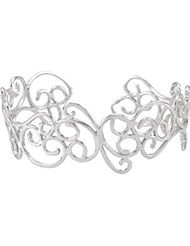 Sterling Silver Scroll Cuff 7" Bracelet Sterling Silver 07.00 Inch Brc705