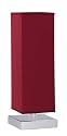 Trio-Leuchten 5914011-10 Tischleuchte Touch ME 1xE14 max. 60W Nickel matt Stoffschirm Rot