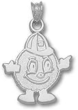 Syracuse Orange Solid Sterling Silver Orangeman 3/4'' Pendant