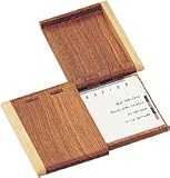 hand-crafted wooden business card case - rosewood