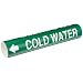 Brady 4029-C B-915 Coiled Printed Plastic Sheet, White on Green BradySnap-On Pipe Marker for 2-1/2" to 3-7/8" Outside Pipe Diameter, Legend "Cold Water"