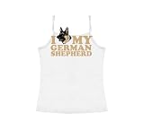 I Love my German Shepherd - Spaghetti Tank T-Shirt