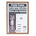 DAX MANUFACTURING INC. Solid Wood Poster Frame, Traditional w/Plexiglas Window, 24 x 36, Med Oak