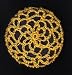 Yellow Hair Net Crocheted Hair Bun Cover- MEDIUM