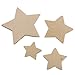 Darice Wood Cutout Star Assorted Styles ,1 to 4 inches each