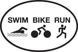 SWIM BIKE RUN Sticker (Set of 4)