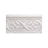 Adex USA Hampton Listello Byzantine 3 x 6 White Ceramic Tile & Stone