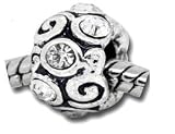 Believe Beads 1 X Spacer with Clear Stones Charm Bead will fit pandora/troll/Chamilia Style Type Bracelets.