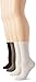 PEDS Women's Assorted Coffee Bean Khaki and Ivory Crew Socks 4 Pairs