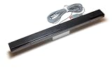 Assecure black wired sensor bar with stand for Nintendo Wii