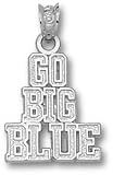 Kentucky Wildcats Solid Sterling Silver ''GO BIG BLUE'' Pendant