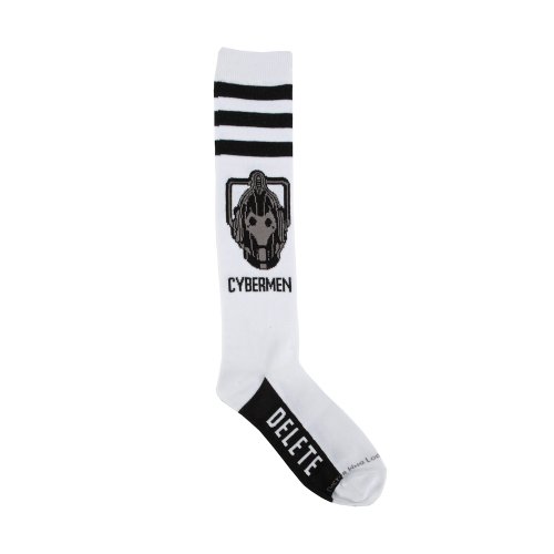Doctor Who Cybermen Varsity Style Knee High Sock