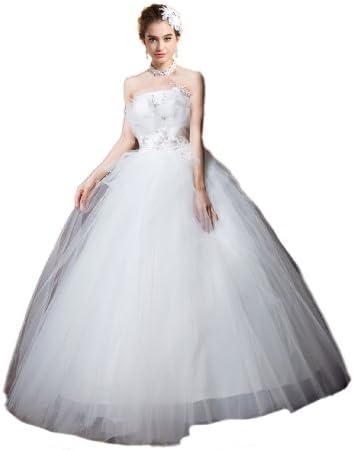 Ibeauty Lace Floor-length Wedding Bridal for Pregnant Bride White H12131 White US 8