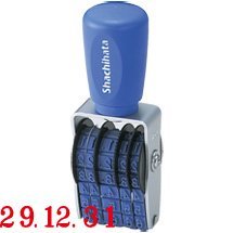 【クリックで詳細表示】シヤチハタ 回転ゴム印 欧文日付 4号 明朝体