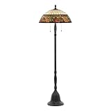 Quoizel Pinecone Tiffany 3 Light Floor Lamp