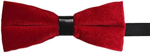 Inking Velvet Mens Bow Tie Fashion Designer Party and Wedding Dress Wine Red Narrow Size