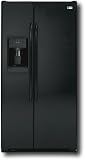 Review GE  / GE Profile PSIC5RGXBV 24.6 cu. ft. Counter-Depth Side-by-Side Refrigerator with 3 Glass Shelves, Clear Gallon Door Storage, Dual-Level Lighting, External Ice/Water Dispenser and Requires Custom Panels: Black Dispenser and Visor Handles