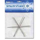 Metal Wire Snowflake Forms - Fun Craft Beading Project 4 1/2 Inches