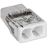 NEU! Wago Steckklemme transparent 2-polig 0,5 bis 2,5mm² (100 Stück)