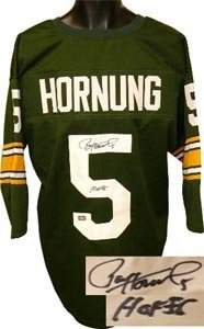 Paul Hornung Signed Green Bay Packers Green Prostyle Jersey - HOF 86