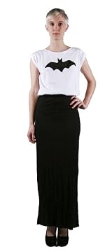 ALEXA DRESS WHITE/SEQUINS BLACK BAT
