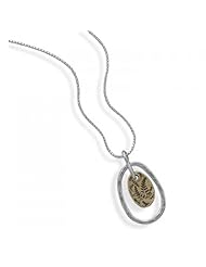 MMA Silver - 18 inch Silver Necklace with Fern Design Pendant
