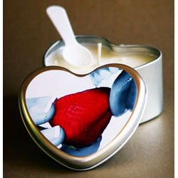 Earthly Body Edible Massage Candle - Strawberry- 4oz Earthly Body Edible Massage Candle - Strawberry- 4oz