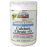 Calcium Citrate + D 400 Caplets, 21st Century
