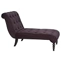 Curves Tufted Chaise Lounge - Purple