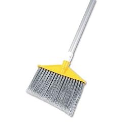 Rubbermaid FG638500 Gray 11-Inch Flagged Polypropylene Angle Broom with Aluminum Handle (Case of 6)