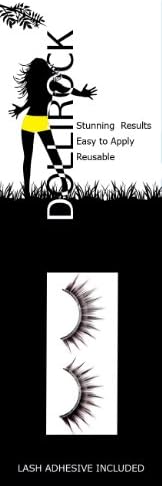 Dollirock 10 Piece False Eyelashes Set, No.520 Glitter Glamour Silver Style