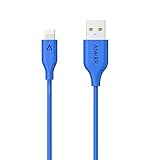 Anker PowerLine ライトニングUSBケーブル 【Apple MFi認証取得 / 防弾仕様の高耐久ケブラー素材 / 結束バンド付属】iPhone、iPad、iPod各種対応 (ブルー 0.9m)