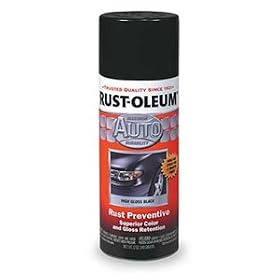 Rustoleum Auto Gloss Spray Paint, 12 oz Black by Rustoleum