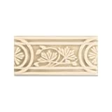 Adex USA Hampton Listello Flower 3 x 6 Sand Ceramic Tile & Stone