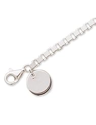 Silverflake -7" Large Box Chain with 13mm Round Charm