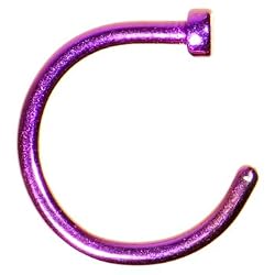 18 Gauge 5/16" Purple Anodized Titanium Nose Hoop