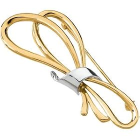 14K Two Tone Gold Brooch by