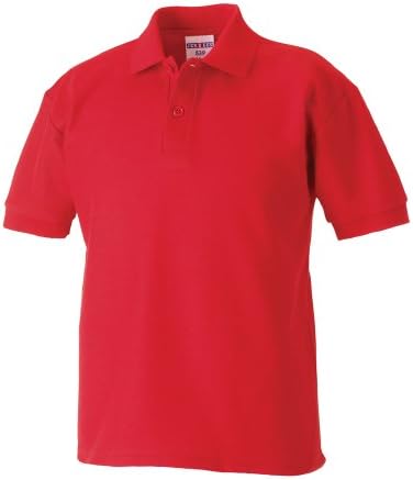 Jerzees Schoolgear Kid's Hardwearing Poly/Cotton Polo Bright Red 7-8 Yrs