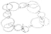 Sterling Silver B2802 Women's Multi Hammered Hoop Bracelet